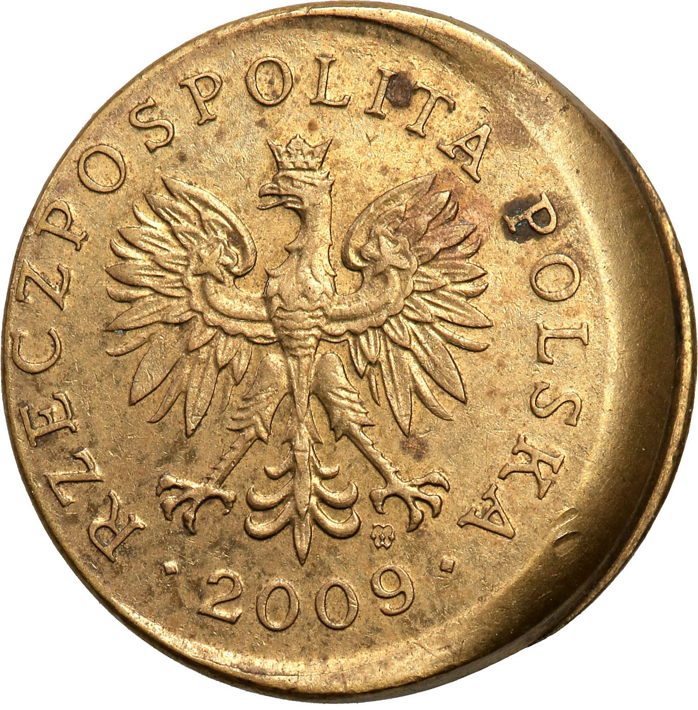 III RP. Grosz 2009 przesunięty stempel – DESTRUKT